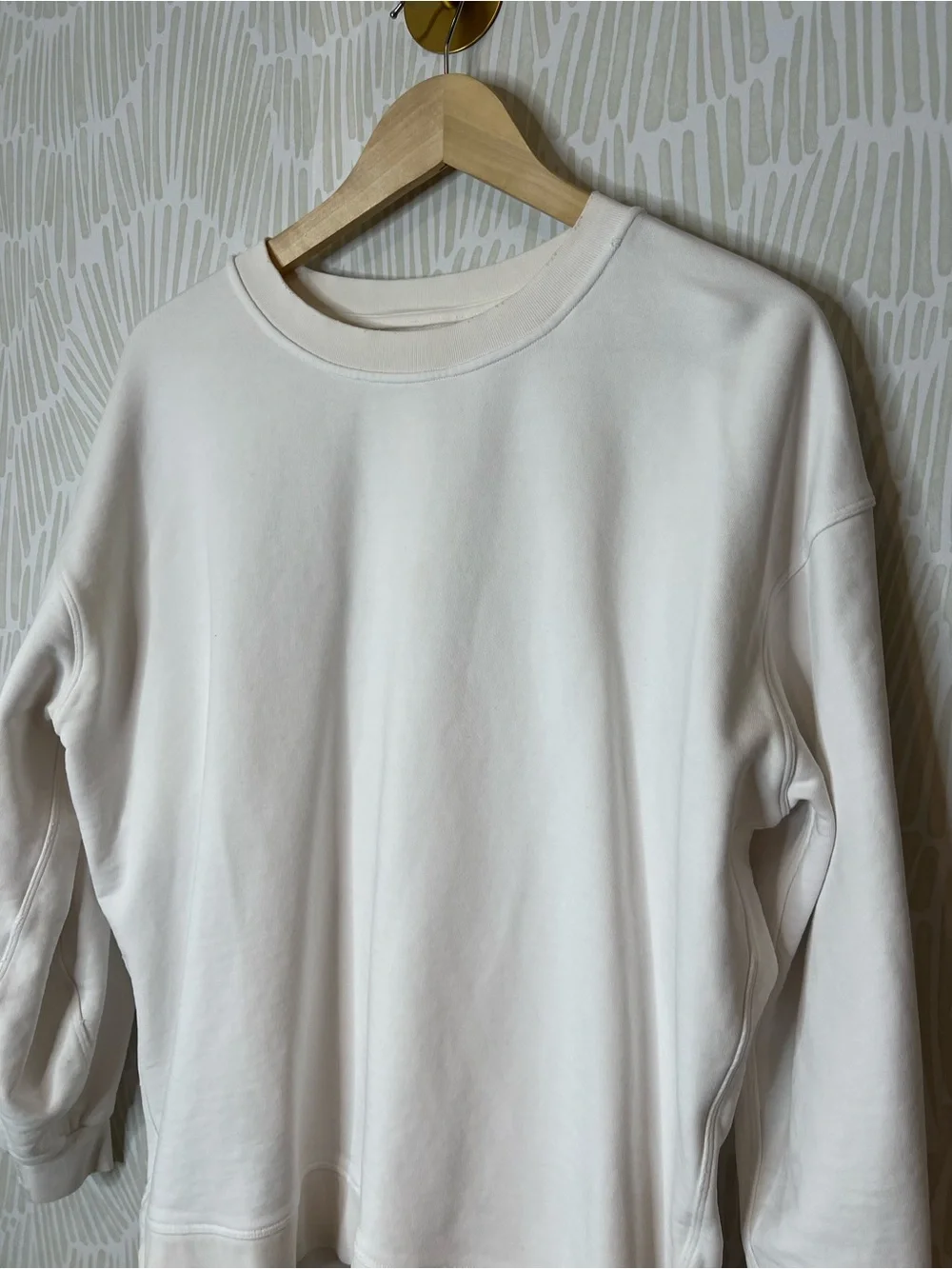 Lululemon Perfectly Oversized Crew in off white
